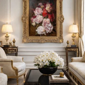 JAN SLAVÍČEK, KYTICE PIVONĚK, OLEJ