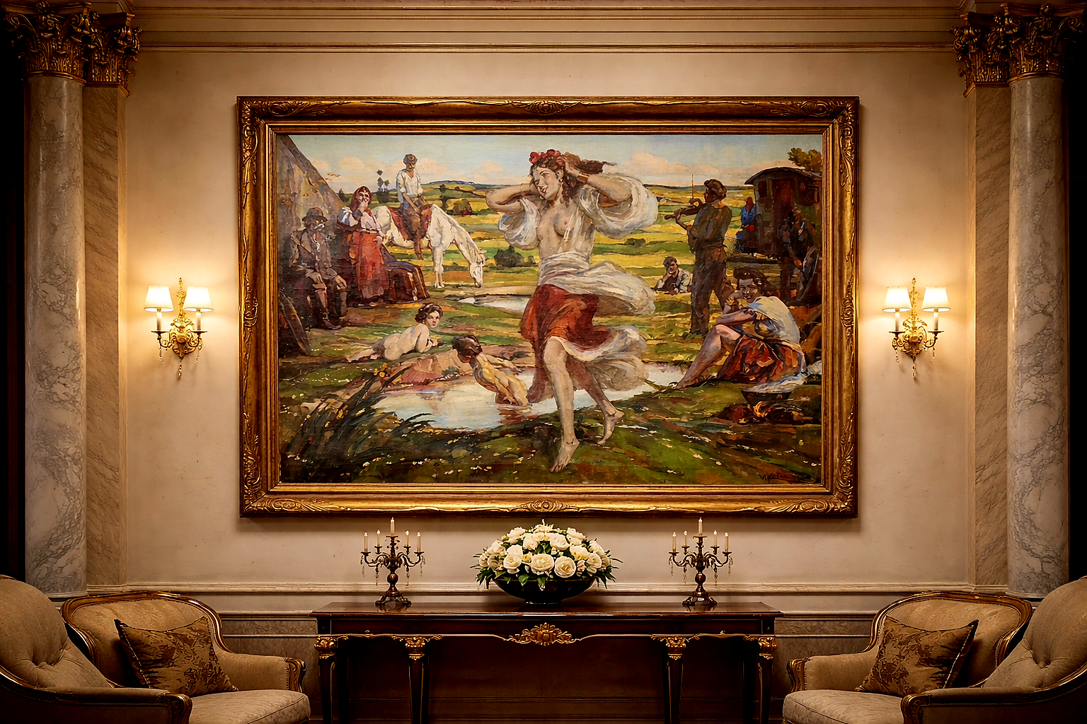 VLASTIMIL KOŠVANEC, CIKÁNI, OLEJ