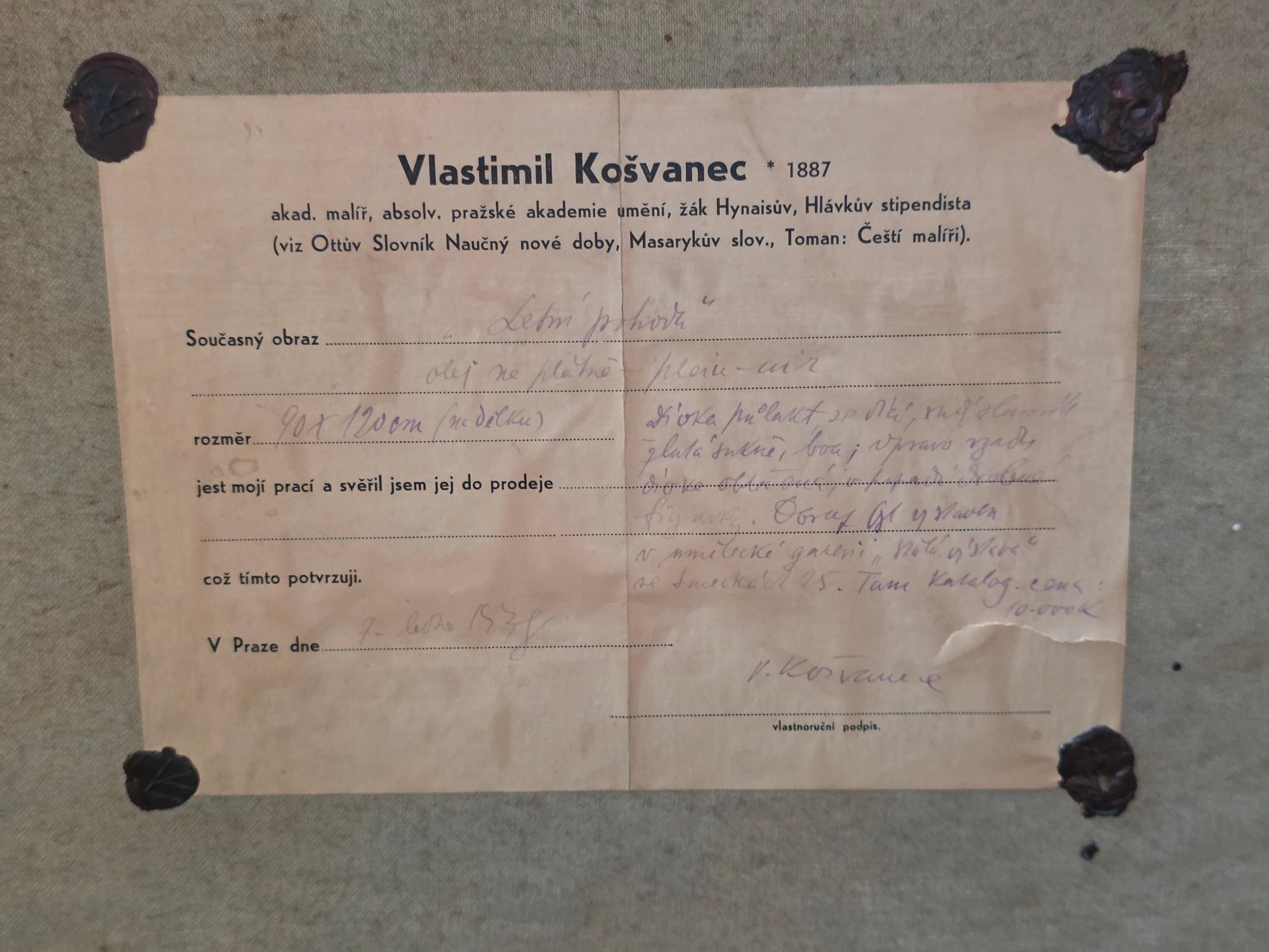 VLASTIMIL KOŠVANEC, LETNÍ POHODA, VÝSTAVNÍ A PUBLIKOVANÉ DÍLO - Obrázek 3